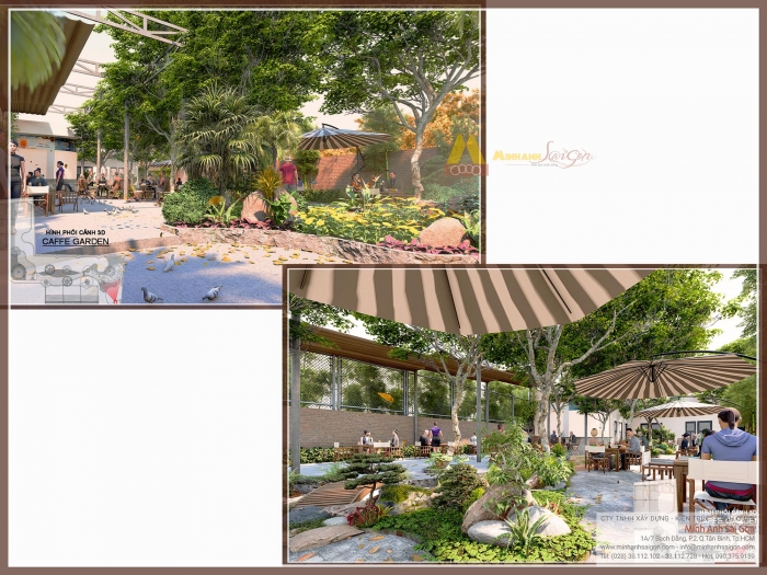 Thiết kế cafe sân vườn Hương Lộ 2, Q. Bình Tân