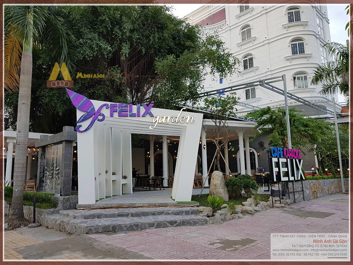 Thi công quán cafe sân vườn - Felix Cafe