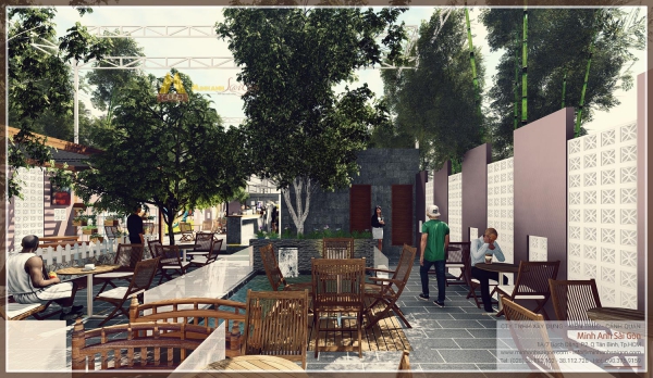 Thiết kế quán Cafe sân vườn