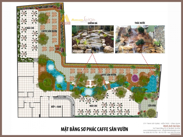 Thiết kế cafe sân vườn Hương Lộ 2, Q. Bình Tân